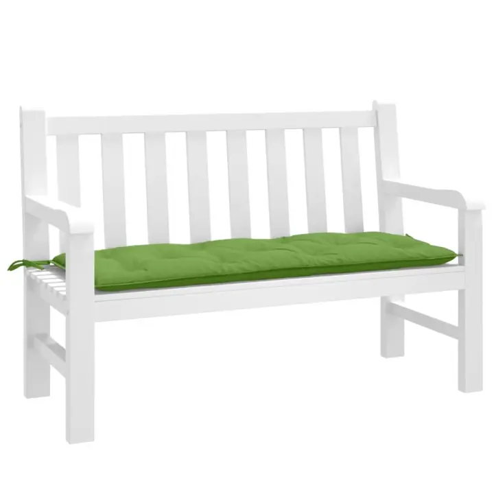 vidaXL Cojín para banco de jardín tela verde melange 120x50x7 cm - 1
