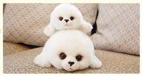 Peluche De Seal Suave Y Bonito Juguete De Mundo Marino Lobo Marino Relleno De Algodón PP Regalo De Cumpleaños Para Niñas Y Niños Con Ojos Grandes - details 4