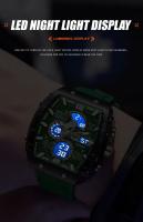 Reloj De Pulsera Digital Analógico SMAEL Para Hombre Con Pantalla Dual Cronógrafo Resistente Al Agua Y Luz LED Correa De Silicona Estilo Casual - details 7