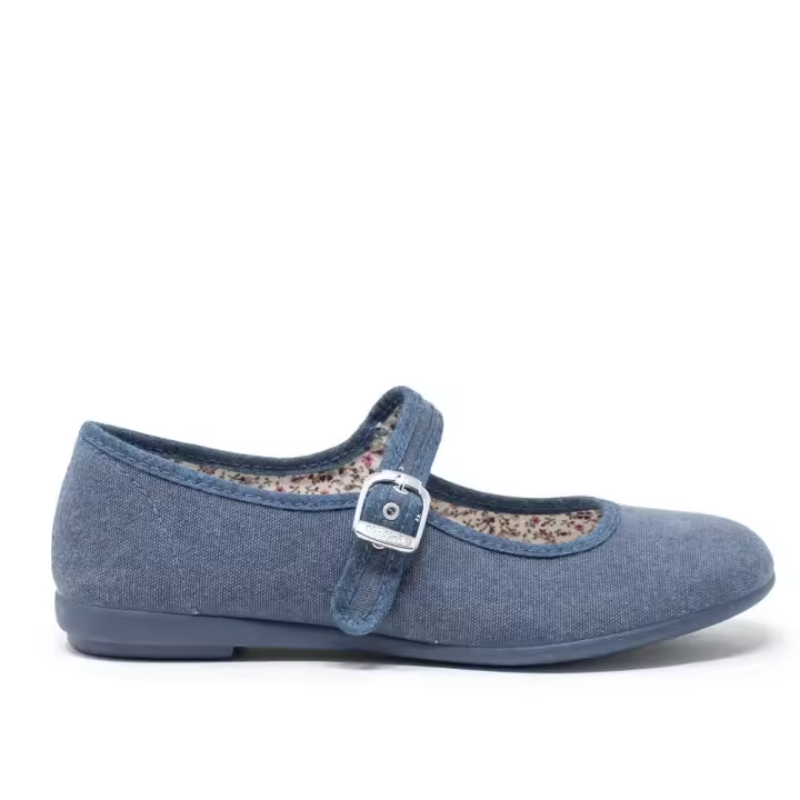 Zapatillas de lona niña VULLADI 1401-558 MERCEDITAS TEJIDO JEANS 15798 XLV - 1