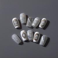 Pegatinas De Uñas 5D Retro Doradas Con Diseño De Encaje Rosa Blanca Y Florales Adhesivas Autocollantes Para Decoración De Uñas - details 12