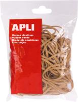 APLI 12863 - Gomas Elásticas Caucho Marrones, 160 x 5 mm, 100 g, para Uso General para el Colegio, el Hogar y la Oficina. Vuelta al Cole - details 0