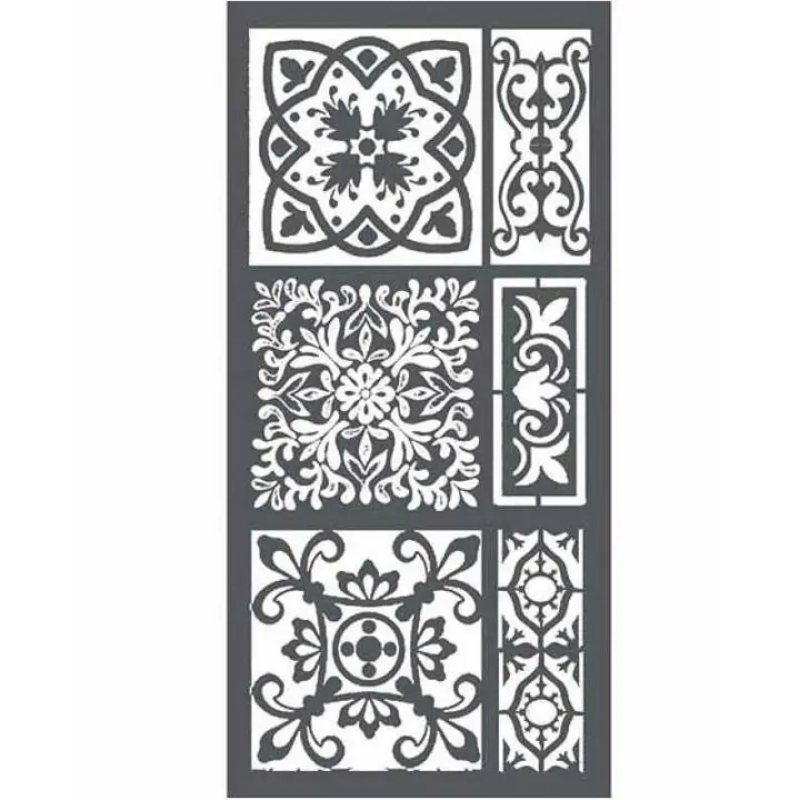 STAMPERIA                           PLANTILLA MIX MEDIA 12x25 CM 0,25 MM AZULEJOS - 1