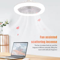 Ventilador de techo con luz, Ventiladores de techo cerrados con luces y control remoto, mini ventilador de techo sin aspas de 25cm con luz, regalo de verano familiar, para cocina, baño, garaje, despensa, cuarto de herramientas, lavadero (blanco) - details 1