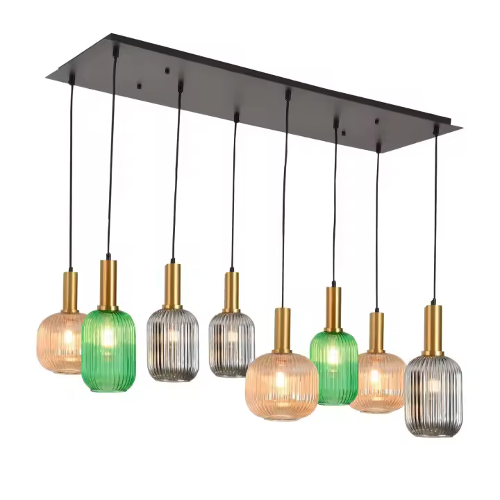 Lúzete - Lámpara De Techo 8 Luces Tulipas Combinadas Shelby No Alta Tensión 220v/230v - 1