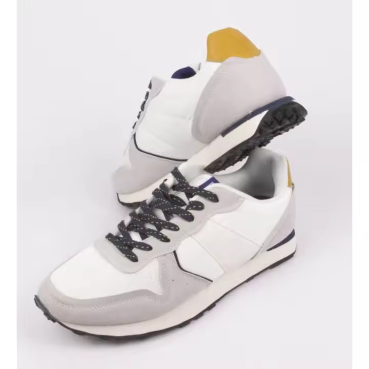 Zapatillas Sneaker GAS Parris Techno Mix Blancas/Azul Pavo Real GAM213218-1030 - Estilo y comodidad para hombres - 1