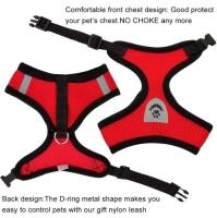 Adjustable Polyester Mesh Cat Harness Dog Walking Vest Puppy Leash Collar for Small and Medium Dogs Pet Accessories - details 4