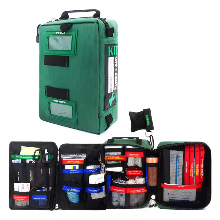 Kit de cartillas y auxiliares de emergencias de traumatismo, kit de ingredientes y compartimentos de barco, coche, camión, camping, senderismo, viajes y mochileros. - 1