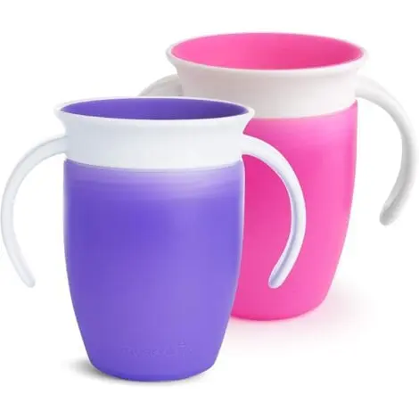 Una taza rosa, una taza morada, juego de 2 tazas de estudio de 360 grados - 1