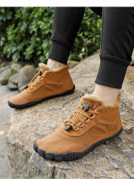 Botas De Algodón Para Hombres Impermeables Con Peluche Caliente Zapatos De Senderismo Antideslizantes Botas De Exterior Talla True - details 16