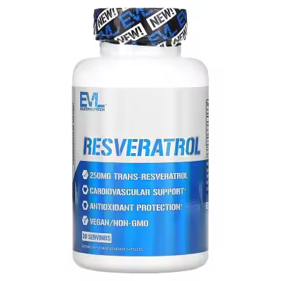 Resveratrol 250 mg 60 cápsulas vegetales de EVLution Nutrition - 1