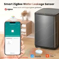 Detector De Fugas De Agua Smart Life Tuya Zigbee Sensor De Sobredemanda Para Cocina/Cuarto Sensor De Detención De Fugas Con Batería Incluida - details 0