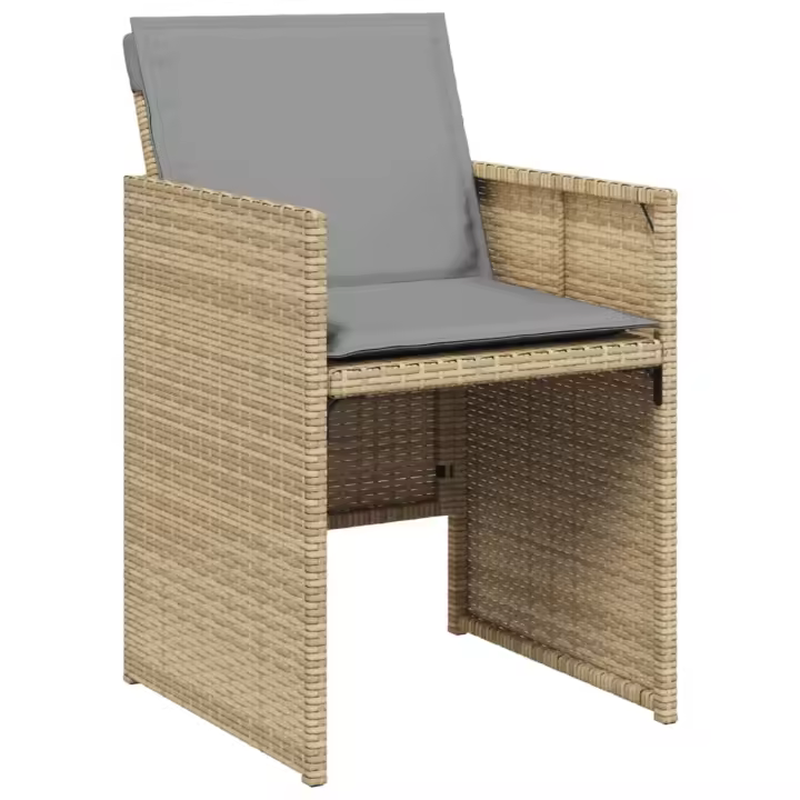 vidaXL Sillones de jardín con cojines 4 uds ratán sintético - 1