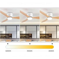 Ventilador de techo WOOX 2 en 1 con motor DC de cobre silencioso, luz LED de 86 cm (34") que cuida la vista, control remoto, 45 W, 6 velocidades, función de temporizador/inversión/memoria. Ideal para dormir o estudiar en casa - details 11