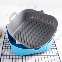 Pote De Silicona Para Air Fryer Cesta De Hornear Antiadherente Reutilizable Microwaviable Para Hornear Panes Y Legumbres - details 1