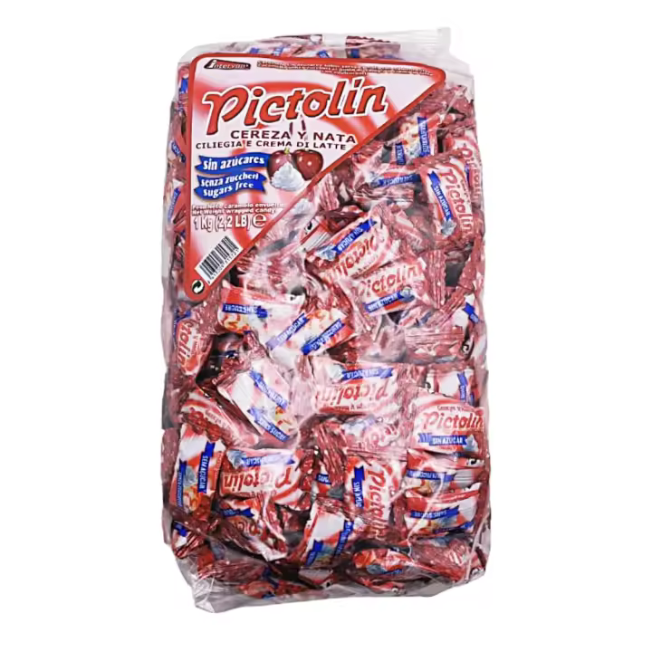 Caramelos Pictolín Cereza y Nata sin azúcar 1kg. - 1