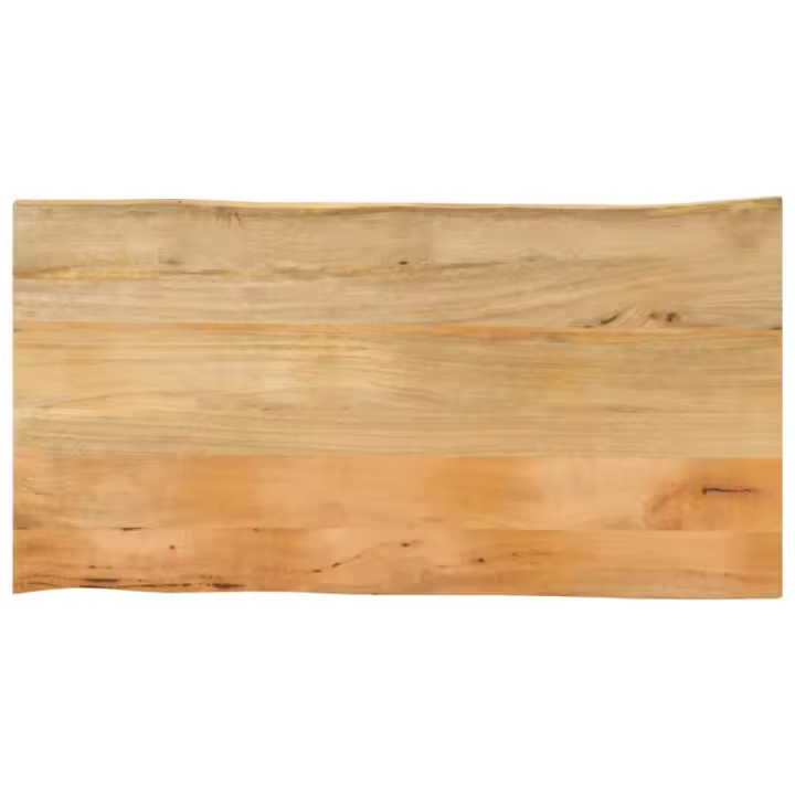 vidaXL Tablero de mesa borde natural madera maciza mango 100x60x3,8 cm - 1