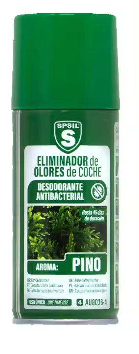 Eliminador de olores de coche USO UNICO AROMA PINO 150ML - 1