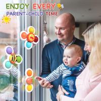 Piezas de juguetes giratorios con Sucker de hoyuelos simples, Educación temprana, juguetes de baño sensoriales/con peonza, los mejores Regalos para Bebés, niños y niñas - details 2