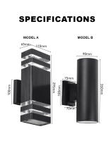 LUCKYLED Luz De Pared Decorativa LED E27 Impermeable Para Exteriores Luz De Entrada Para Escaleras Externas Y Hogar Material Plástico - details 3
