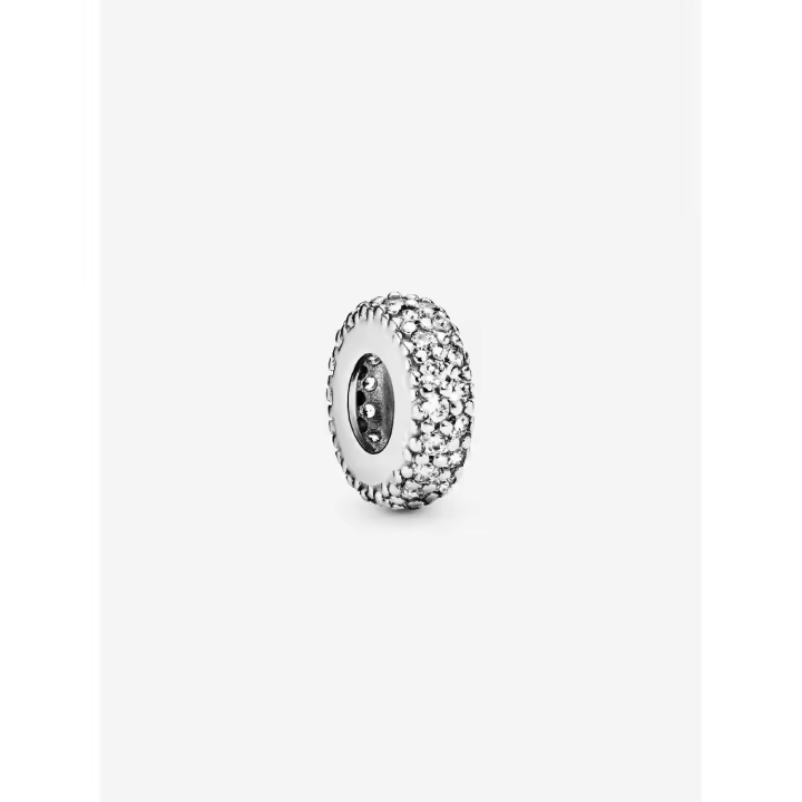 Pandora - Charm espaciador con Brill transparente-Plata de ley - 1