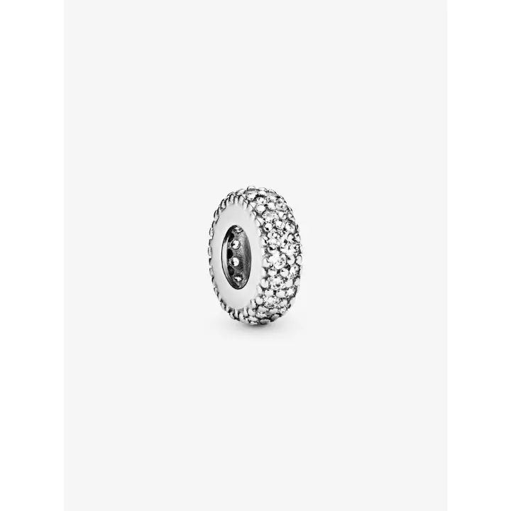 Pandora - Charm espaciador con Brill transparente-Plata de ley - 1