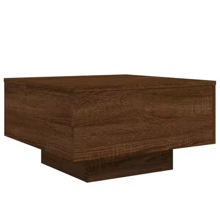 vidaXL Mesa de centro madera de ingeniería 55x55x31 cm Blanco, Negro, Roble Sonoma Mesita de Salón o Comedor o Auxiliar Mesa de Café Meuble Salón - 1