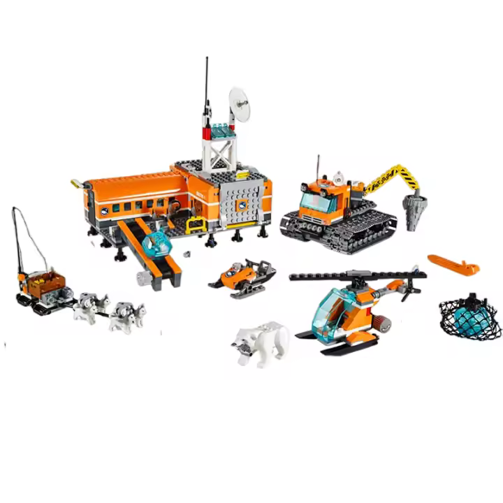 Bloques De Construcción Compatible MOC Sets City Series Base Camp Arctico Crawler Icebreaker Juguete Infantil Regalo Para Niños Edad 6-12 Años Material ABS Plástico - 1