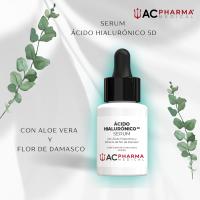 Serum Ácido Hialurónico 5D de Altísima Eficacia y con Flor de Damasco para potenciar su eficacia | Envase de 30ML | Serum Facial Ácido Hialurónico para hidratación y reducción signos de cansancio | Aporta confort y Elasticidad a tu piel | ACPHARMA MEDICAL - details 0