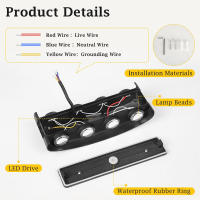 Lámpara De Pared Exterior IP65 Impermeable LED 85-265V Para Decoración Del Hogar Jardín Puerta Garage Pasillo Interior Lámpara De Exteriores - details 7