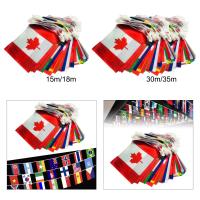 Bandeja De Banderas De Paises Del Mundo Fácil Instalación Rectangulares Para Festivales Jardín Exterior Interior Barra Decoraciones De Fiesta - details 2