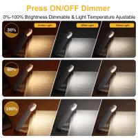 Luz De Lectura Mini LED Para Libros Con Clip Recargable Por USB Protección Ocular Ajustable Portátil Con Marcapáginas - details 1