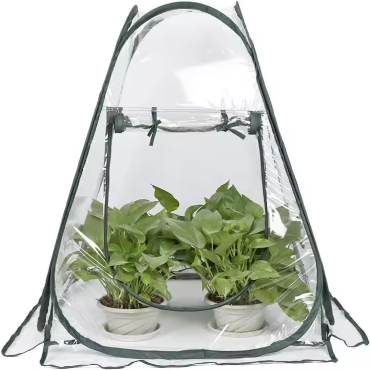 Cobertor de invernadero de PVC para interior y exterior, pequeño cobertizo portátil para flores de jardín - 70 x 70 x 80 cm - - 1