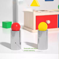 Caja De Monedas De Madera Montessori Para Niños Juguete Sensorial De Doble Cajón De Formas Y Colores Regalo Para Bebés Educativo Y Divertido - details 8