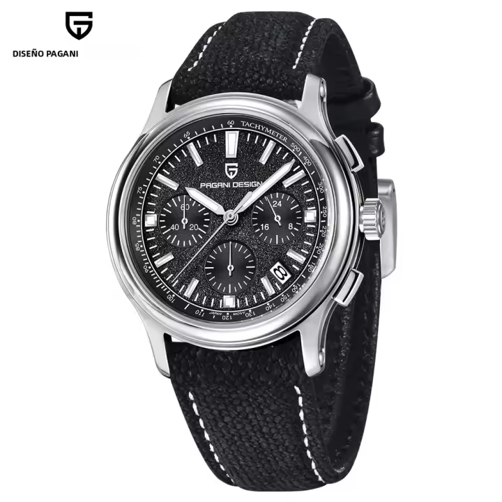 Reloj De Cuarzo Para Hombre PAGANI DESIGN 2024 Multifuncional De 40MM Con Cristal De Zafiro Y Recubrimiento AR Chronógrafo Deportivo Resistente Al Agua Y Luz - 1