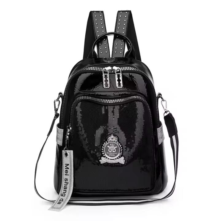 Mochila De Moda Para Mujer En Cuero PU Diseñadora Bolso De Hombro Casual Para Viajes Bolsas Escolares De Alta Calidad Para Adolescentes Y Niñas - 1