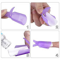 LULAA 10Pcs/1Set Clips De Plástico Para Arte De Uñas Y Remoción De Esmalte UV Gel Polvo Remover De Uñas Con Herramienta De Envolvimiento Para Uñas De Dedos - details 3