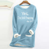 Sudadera De Cuello En O Para Mujeres plus Size Otoño Invierno Suelta Casual Cálida Deportiva Oversized Streetwear - details 4