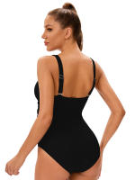Nueva Monopiece De Verano Para Mujer Talla Grande Con Cuello En V Y Cross Ajustable Color Sólido Traje De Baño Elegante Y Sexy - details 10