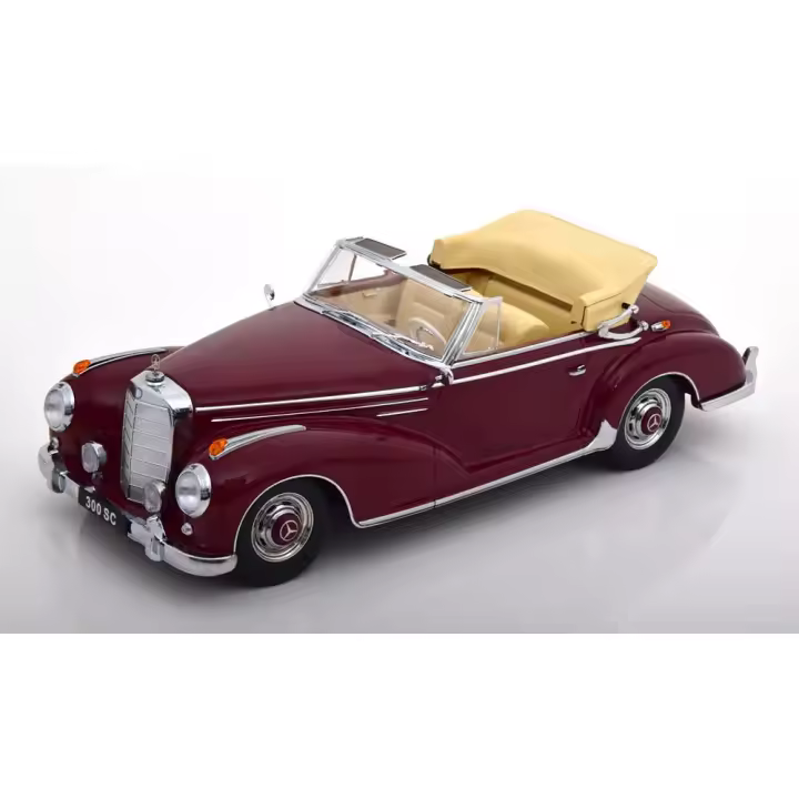 KK Escala 1/18 MERCEDES 300SC W188 CABRIO ROJO OSCURO 1957 - KKDC180942 - 1