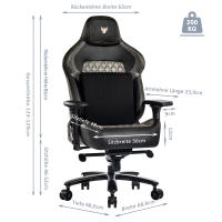Silla Gaming 200KG de capacidad de carga Silla de Oficina 200KG Reposabrazos ajustable Silla gamer 4D con soporte lumbar - details 0