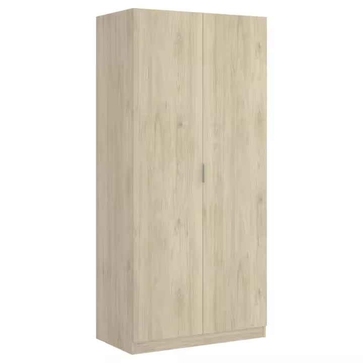 Armario 2 Puertas Essen Natural - Ropero Tradicional 184x81x52 cm Armario para dormitorio - Fabricado en España - Melamina Alta calidad - Somnia Descanso - 1
