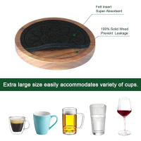 Alfombrillas De Té Y Café Redondas De Madera Nogal Y Abeto Duraderas Y Resistentes Al Calor Decoración Moderna Para Mesa - details 3