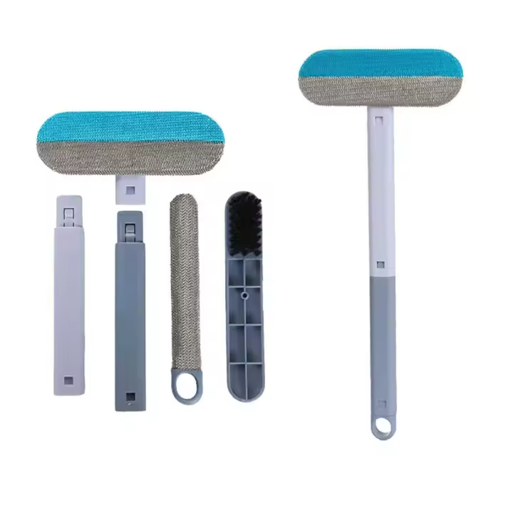 Cepillo Multifuncional Para Pelos De Mascotas Con Mango Largo Herramienta De Limpieza De Ventanas Para Gatos Y Perros - 1