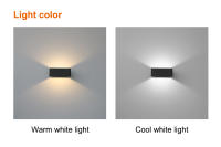 Lámpara De Pared Impermeable Para Exterior Iluminación De Jardín Y Pasillo Con Diseño De Luz Arriba Y Abajo Material De Aluminio Moderna LP-0629 - details 4