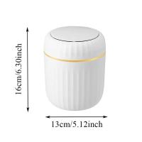 Mini Papelera De Escritorio Con Tapa Organizador De Basura Duradero Plástico Para Dormitorio Y Oficina Caja De Almacenamiento - details 3