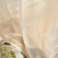 2pcs/set Cortina De Tules Brillantes Con Rodillo Para Sala De Estar Dormitorio Y Puerta De Boda Decoración De Fiesta Moderna Translúcida Y Sutil - details 9