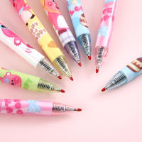 6pcs Bolígrafos De Gel Kawaii Con Animal De Peluche Rosa 0.5mm Tinta Negra Regalo Promocional Para Escuela Y Oficina - details 5