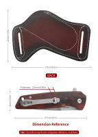 Cubierta De Cinturón De Cuero Vintage Para Herramientas Al Aire Libre Bolsa De Almacenamiento EDC Porta Knives Mini Plegables Soporte De Cuero Vaca Para Cuchillos - details 6