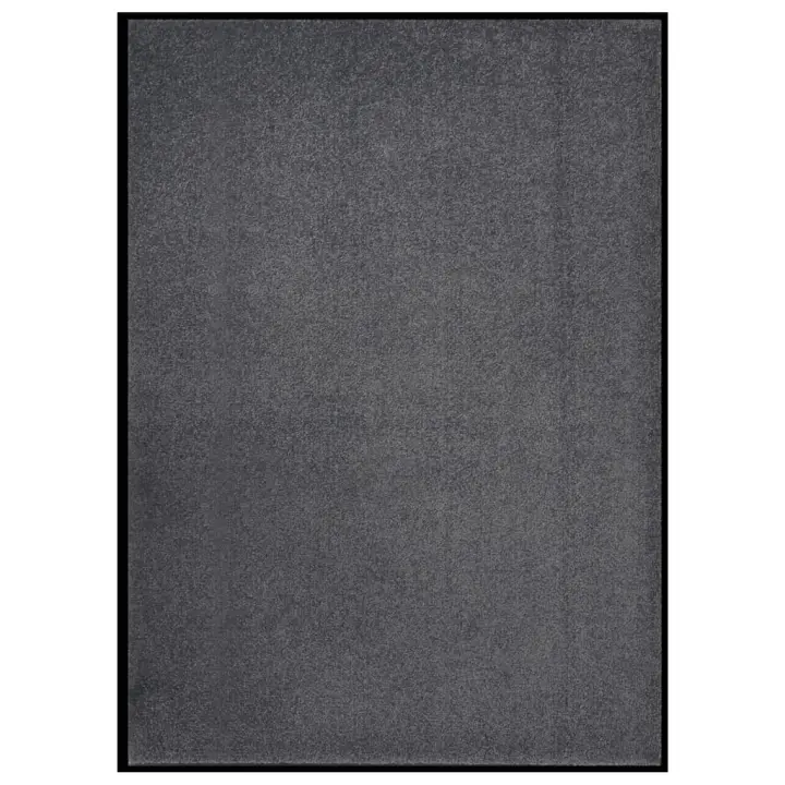 vidaXL Felpudo de rayas gris antracita 60x80 cm - 1